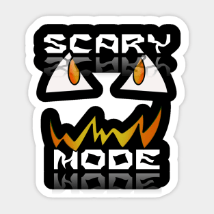 Jack O Lantern Face - Halloween Costume - Scary Mode - Fire Orange Sticker